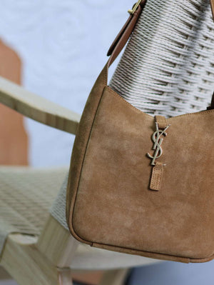 YSL 713938 LE 5 A 7 Supple Small In Suede Brown - Default Title - View 6