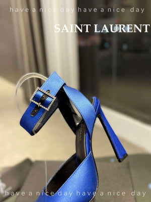 YSL 7176081 Fanny Slingback Pumps In Crepe Satin Y67320 - US 4=Euro 35 - View 6