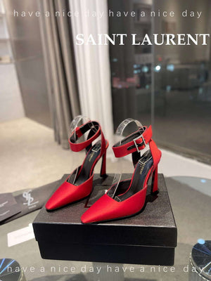 YSL 7176081 Fanny Slingback Pumps In Crepe Satin Y67323 - US 4=Euro 35 - View 2