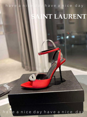 YSL 7176081 Fanny Slingback Pumps In Crepe Satin Y67324 - US 4=Euro 35 - View 4