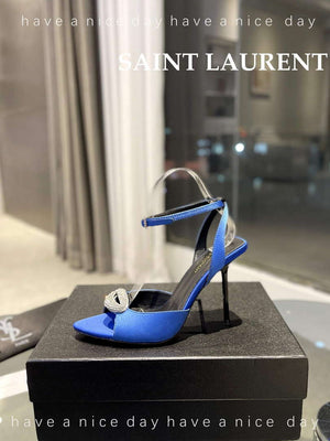 YSL 7176081 Fanny Slingback Pumps In Crepe Satin Y67325 - US 4=Euro 35 - View 4