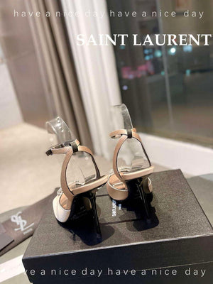 YSL 7176081 Fanny Slingback Pumps In Crepe Satin Y67326 - US 4=Euro 35 - View 9