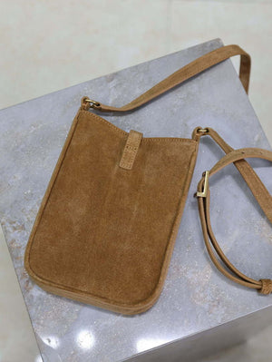 YSL 735214 LE 5A7 Supple Mini In Suede Brown - Default Title - View 9