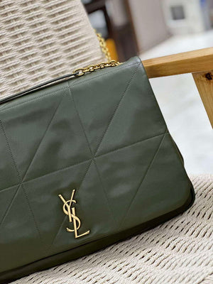 YSL 742431 JAMIE 4.3 In Lambskin Bag Dark Green - Default Title - View 3