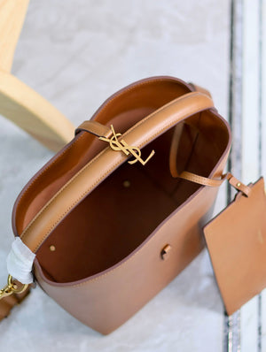 YSL 742828 Le 37 In Vegetable-Tanned Leather Brown - Default Title - View 9
