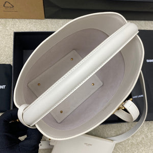YSL 742828 Le 37 In Vegetable-Tanned Leather White - Default Title - View 8