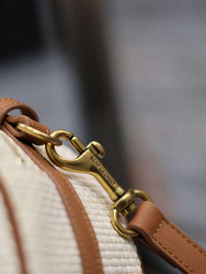 YSL 744579 Camera Bag In Raffia And Vegetable-Tanned Leather - Default Title - View 9