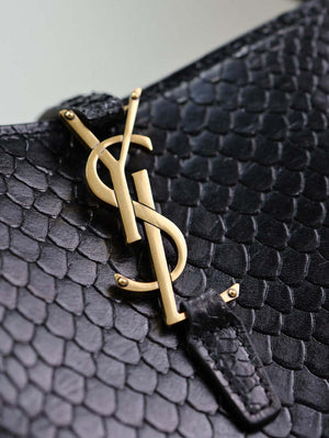 YSL 749036 LE 37 small in alligator Black snake print - Default Title - View 9