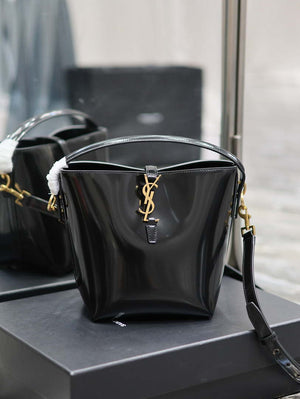 YSL 749036 LE 37 small in in Patent leather Black - Default Title - View 1