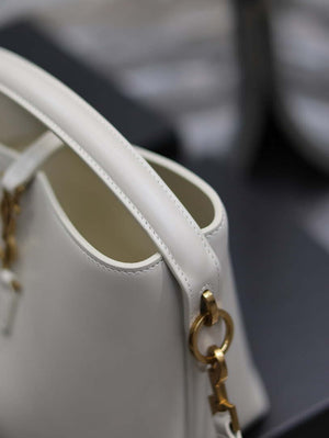YSL 749036 LE 37 small in in shiny leather White - Default Title - View 5