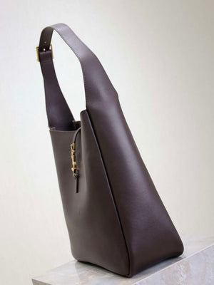 YSL 753837 Le 5 ¨¤ 7 Supple Large In Smooth Leather Dark Brown - Default Title - View 5