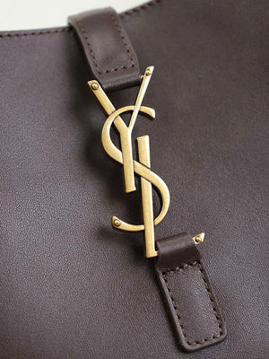 YSL 753837 Le 5 ¨¤ 7 Supple Large In Smooth Leather Dark Brown - Default Title - View 8