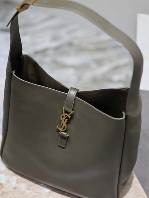 YSL 753837 Le 5 ¨¤ 7 Supple Large In Smooth Leather Drak Green - Default Title - View 5