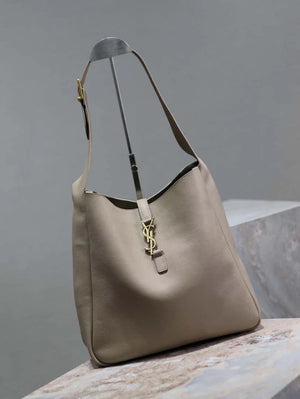 YSL 753837 Le 5 ¨¤ 7 Supple Large In Smooth Leather Gray - Default Title - View 2