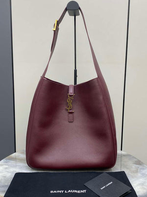 YSL 753837 Le 5 ¨¤ 7 Supple Large In Smooth Leather Wine Red - Default Title - View 1
