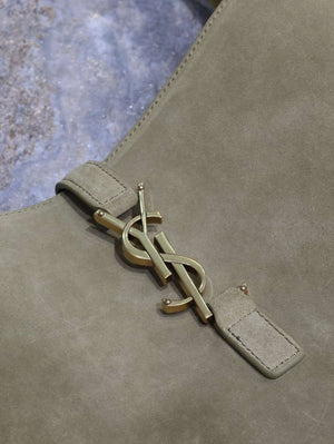 YSL 753837 LE 5 A 7 Supple Large In Suede Barley Green - Default Title - View 6