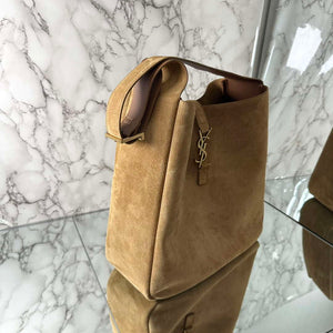 YSL 753837 LE 5 A 7 Supple Large In Suede Brown - Default Title - View 2