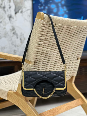YSL 754001 Cerniera YSL Quilted Leather Top-Handle Bag LE 87 - Default Title - View 2