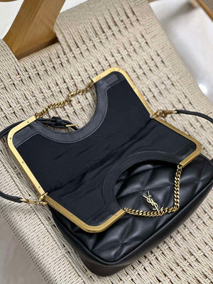 YSL 754001 Cerniera YSL Quilted Leather Top-Handle Bag LE 87 - Default Title - View 9