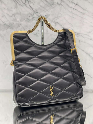YSL 754001 Cerniera YSL Quilted Leather Top-Handle Bag LE 87 - Default Title - View 14