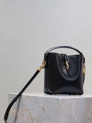 YSL 765870 LE 37 Mini in Lambskin leather Black - Default Title - View 5