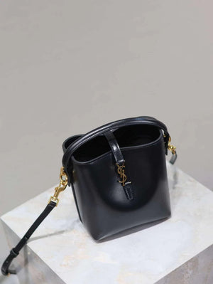 YSL 765870 LE 37 Mini in Lambskin leather Black - Default Title - View 6