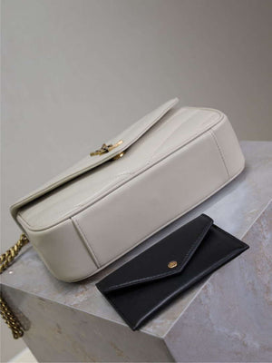 YSL 801437 Loulou small in matelass¨¦ lambskin White - Default Title - View 5