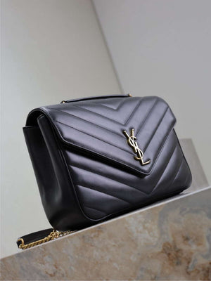 YSL 803541 Loulou large in matelass¨¦ lambskin Black - Default Title - View 4
