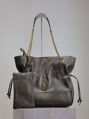 YSL 809824 JAMIE 4.3 Large SHOPPING in lambskin Dark Green - Default Title - View 1