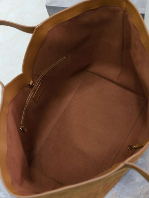 YSL 817602AAEB31000 Y Tote in suede leather DARK CARAMEL - Default Title - View 8
