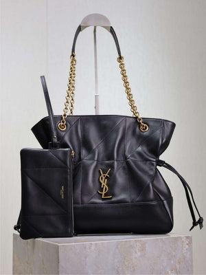 YSL 833948 JAMIE 4.3 Small SHOPPING in lambskin Black - Default Title - View 1