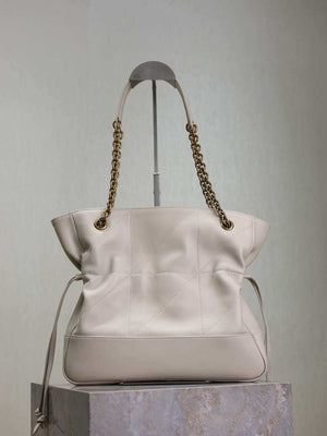 YSL 833948 JAMIE 4.3 Small SHOPPING in lambskin White - Default Title - View 8