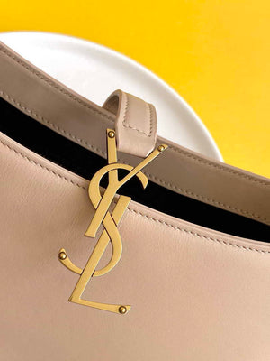 YSL LE5¨¤7 657228 Hobo Bag In Crocodile Embossed Shiny Leather Pink - Default Title - View 7
