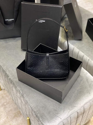 YSL LE5¨¤7 657228 Hobo Bag In Serpentine Leather Black - Default Title - View 6