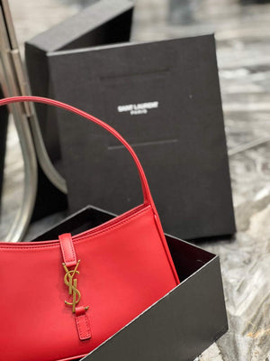 YSL LE5¨¤7 657228 Hobo Bag In Smooth Leather Red - Default Title - View 3