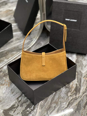 YSL LE5¨¤7 657228 Hobo Bag In Sable Suede calfskin Apricot - Default Title - View 6