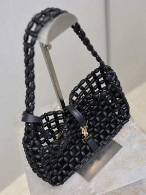 YSL LE5À7 657228 Hobo Bag in wood beads Black - Default Title - View 5