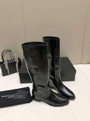 YSL Women's Boots Designer Saint Laurent High Shoes Y67216 - US 4=Euro 35 - View 3
