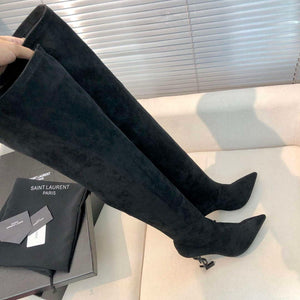YSL Women's Boots Designer Saint Laurent High Shoes Y67220 - US 4=Euro 35 - View 6