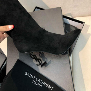 YSL Women's Boots Designer Saint Laurent High Shoes Y67220 - US 4=Euro 35 - View 8