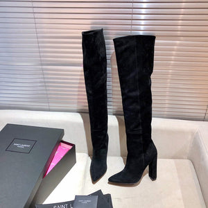YSL Women's Boots Designer Saint Laurent High Shoes Y67223 - US 4=Euro 35 - View 4