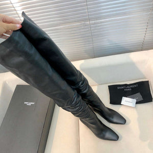 YSL Women's Boots Designer Saint Laurent High Shoes Y67226 - US 4=Euro 35 - View 4