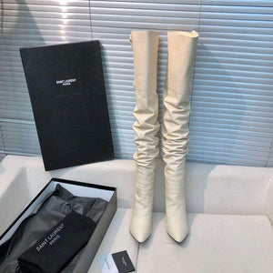YSL Women's Boots Designer Saint Laurent High Shoes Y67229 - US 4=Euro 35 - View 2
