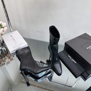 YSL Women's Boots Designer Saint Laurent High Shoes Y67233 - US 4=Euro 35 - View 8