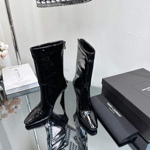YSL Women's Boots Designer Saint Laurent High Shoes Y67234 - US 4=Euro 35 - View 1