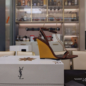 YSL Women's Salom¨¦ Wedges in Patent Leather Y20185 - 35 - View 5