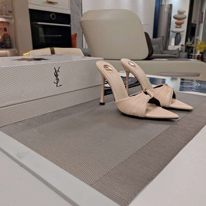 YSL Women's Babylone Mules in Smooth Leather Y20190 - 35 - View 3