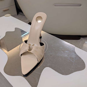 YSL Women's Babylone Mules in Smooth Leather Y20190 - 35 - View 7