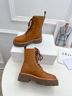 Celine Women Shoes 345553579C.38NO Celine Bulky Laceed up Boot in Shiny Bull 187428 - 35 - View 5