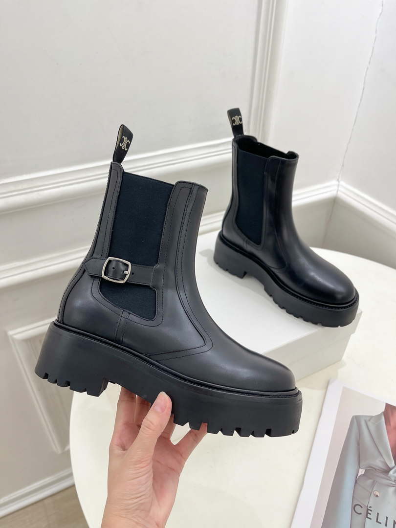 Celine Women Shoes 349823607C.38NO Celine Chelsea Booot in Calfshin 187423